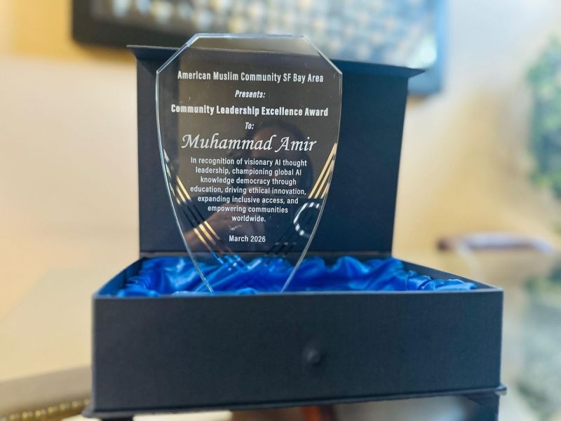 Amir Khan recipient of Community Leadership Excellence Award for Visionary AI Leadership