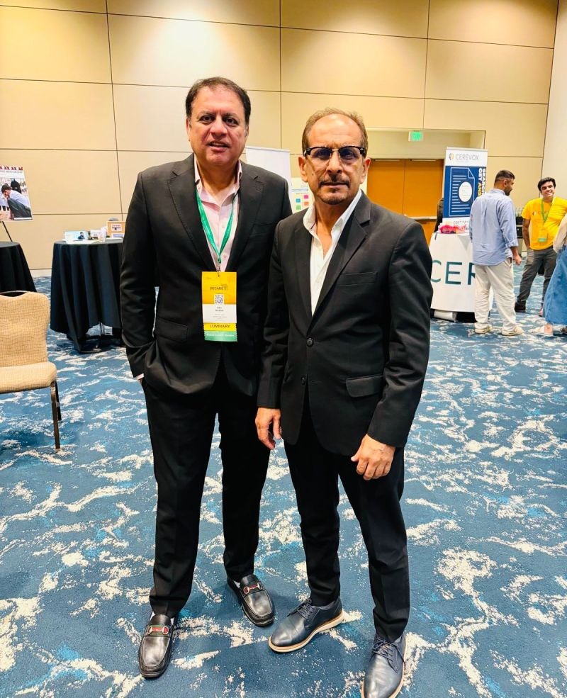 Amir Khan with Abu Bakar, CEO of Pakistan Software Export Board at Open Silicon Valley 2025