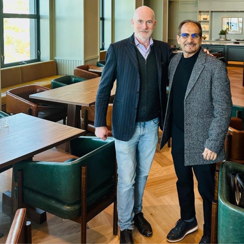 Amir Khan with Gregory La Blanc at UC Berkeley Haas School of Business