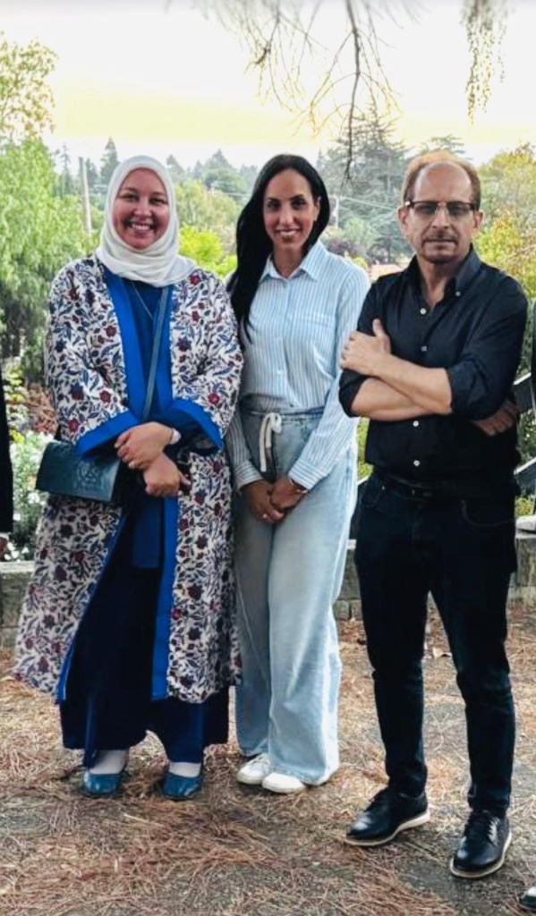 Amir Khan with Dr. Rania Awaad at Stanford University