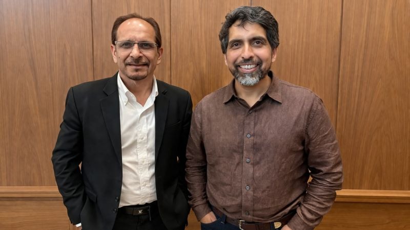 Amir Khan with Sal Khan, Founder & CEO of Khan Academy